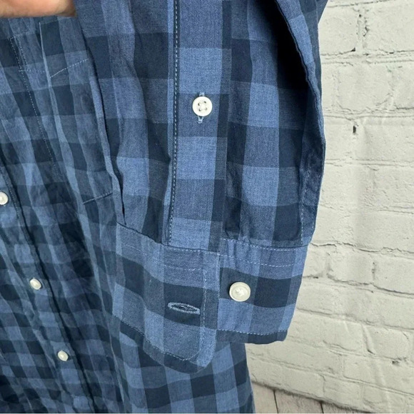 Goodthreads Blue Plaid Casual Long Sleeve Button Down Shirt Size Large - Picture 5 of 8